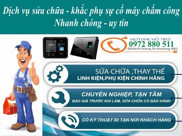 dich vu sua chua may cham cong ronald jack tai tp ho chi minh